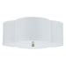 17 In. 2-Lights White Linen Flush Mount with Acrylic Diffuser