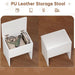 Vanity Desk with Mirror Lights, Storage Bench & Power Outlet, Corner Vanities with Rotating Cabinet & Drawers, 42.5" L Shaped Vanity Set, 3 Light Settings, for Women Girls, Modern White