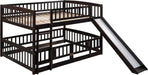 Espresso SolidPine FullOverFull BunkBed With Slide