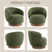 Swivel Accent Chair round Barrel Armchair Upholstered Performance Fabric for Living Room Bedroom Waitingroom,2 Box,Moss Green
