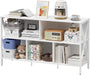 White 5 Cube Contemporary Industrial Open Bookcase