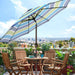 9' Outdoor Patio Umbrella, Outdoor Table Umbrella, Yard Umbrella, Market Umbrella with 8 Sturdy Ribs, Push Button Tilt and Crank