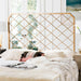 Stitch Headboard, Queen, Antique Gold