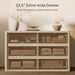 53.5" Extra Wide Dresser for Bedroom Dressers with 6 Fluted Drawers
