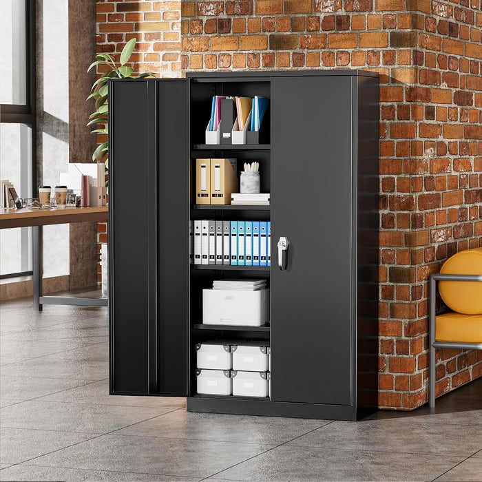 72InchTall GreenVelly Locking Cabinet Metal Storage