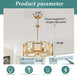 Gold GeometricMetal Pendant Chandelier 5 Light Fixture