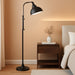 Industrial Floor Lamp, Aged Bronze Rustic Standing Lamp with 3 Color Temperatures, Adjustable Height & Head Farmhouse Reading Lamp for Living Room Bedroom Office