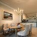 White Crystal Chandelier Six Light Dining Fixtures