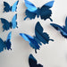 12Pcs/Lot 3D Butterfly Mirror Wall Sticker Decal Wall Art Removable Wedding Decoration Kids Room Decoration Sticker