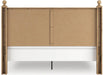 Signature Design by Ashley Galletyn Country Rustic Panel Bed, Foundation or Box Spring Needed, King, Light Brown