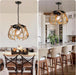 Rustic Antler Chandelier, Adjustable Height Farmhouse Chandeliers with Resin 4 Antlers and Retro Metal Wagon Wheel Chandelier Vintage Style for Dining Room, Kitchen, Hallway, Entryway