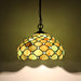 Tiffany Style Plug in Hanging Lamp Green Pearl Stained Glass 180 Inch