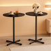 round Cocktail Table, Set of 2, High Top Bar Pub Table with Metal Frame and Cross Base, for 2-3 People, Modern, Easy to Assemble, 23.6 X 41.1 Inches, Ebony Black ULBT361B01-2J