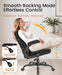 Executive Office Chair, Mid-Back Ergonomic Desk Chair with Flip-Up Arms