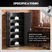 Black Storage Cabinet with Lock & Shelves