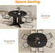 Expandable Charcoal Circular Dining Table 43in 59in