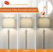 Floor Lamp for Living Room,Adjustable Height Standing Lamp,Dimmable Modern Floor Lamps for Bedroom Office Tall Floor Lights with Pull Chain Bulb Included-Silver Gray Shade