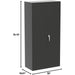 Black Storage Cabinet with Lock & Shelves