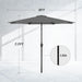 9' Patio Umbrella Outdoor Table Market Yard Umbrella with Push Button Tilt/Crank