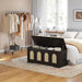Espresso Natural 47.2-Inch Storage Chest Bench Flip-Top
