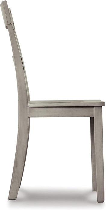 Loratti Modern Farmhouse 18" Weathered Wood Dining Chair, 2 Count, Gray