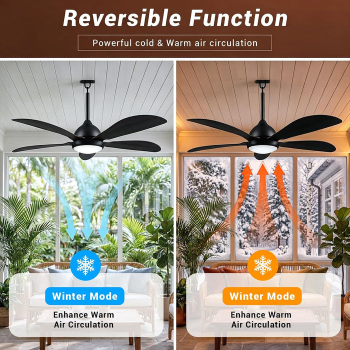 46 Inch Black Outdoor Ceiling Fan Extended Remote Kit