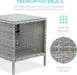 3-Piece Outdoor Wicker Conversation Bistro Set, Space Saving Patio Furniture for Garden W/Side Table - Gray/Gray
