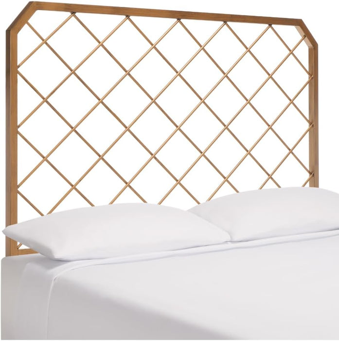 Stitch Headboard, Queen, Antique Gold