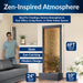 72" Tall Indoor/Outdoor Mirror Waterfall Floor Fountain, LED Lights & River Stones, Elegant Bronze Finish for Home, Office, Patio & Entryway Decor