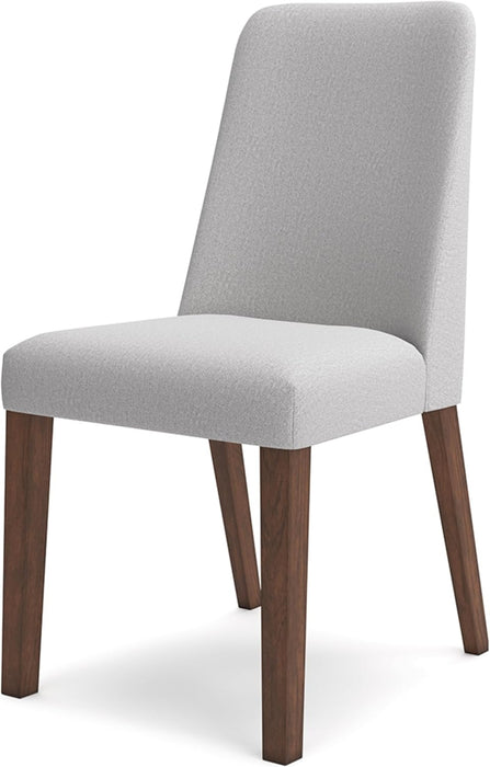 Lyncott Contemporary Dining Room Upholstered Side Chair with Foam Cushion, Set of 2, Cream & Brown