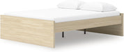 Signature Design by Ashley Onita Scandinavian Queen Platform Bed, Foundation or Box Spring Not Needed, Light Brown
