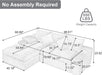 Celestial Cloudlike Modular Sectional Sofa 99Inch Emerald