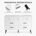 White 7 Drawer Dresser With AntiTip ConstructionQuality