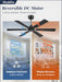 52 Inch Ceiling Fans No Light with Remote, Modern Ceiling Fan without Light, Dual Finish 6 Blades, Reversible Quiet DC Motor, 6 Speed, Large Ceiling Fan for Indoor or Covered Outdoor, Black