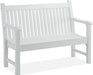 2-Person Poly Lumber Outdoor Bench with 700 Lbs Weight Capacity – Weatherproof Garden Seating For, Balcony Porch & Park, All-Weather Fade-Resistant Patio Furniture (White)