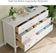 White 6-Drawer Dresser with Deep Space