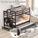 Espresso Solidwood Twin Bunk Bed With TrundleStorage