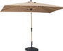 6.5' X 10' Patio Umbrella Outdoor Table Umbrella Aluminum Market Umbrella with Push Button Tilt & 8 Sturdy Ribs and Crank Rectangular Sun Umbrella for Pool Backyard Beach, Taupe