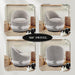 Light Grey ThreeSixty Swivel Armchair Hidden Storage