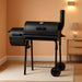Outdoor Charcoal Grill with Smoker,  14Inch Wide Charcoal Grill with Offset Smoker for Backyard Party Cooking, 438 Sq.In. BBQ Cooking Surface,Black