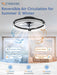 Low Profile Ceiling Fans with Lights and Remote, 20 Inch Flush Mount Ceiling Fan with Light, 3000K-6000K Dimmable Fandelier LED Fan Light, 6 Wind Speeds Black Ceiling Fans for Bedroom