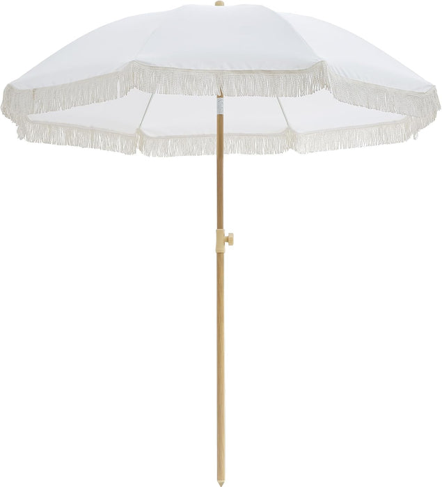 Outdoor Umbrella - Sun Protection, Rain Resistant, Windproof with Manual Open-Close Feature - Ideal for Beach, Camping, and Picnics