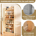 6 Tier behind the Door Bookshelf, Farmhouse Bookshelf Natural