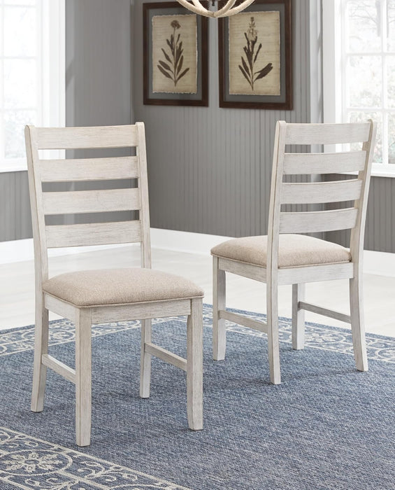 Skempton Modern Farmhouse Dining Room Chair, 2 Count, Whitewash