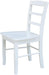 International Concepts Set of Two Madrid Ladderback Dining Chairs, White