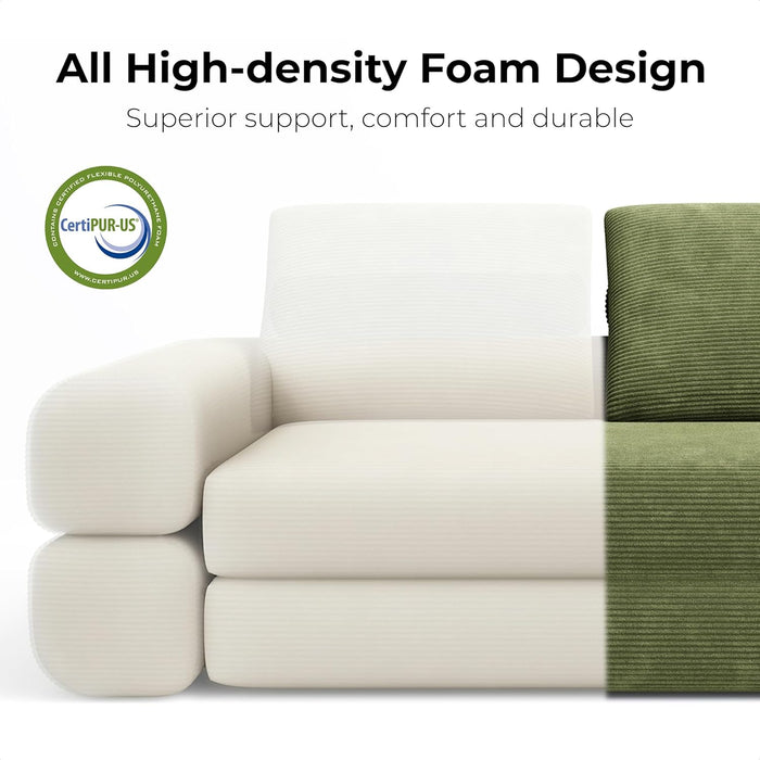 Green ThreeInOne Convertible Sleeper Sofa Bed Studio