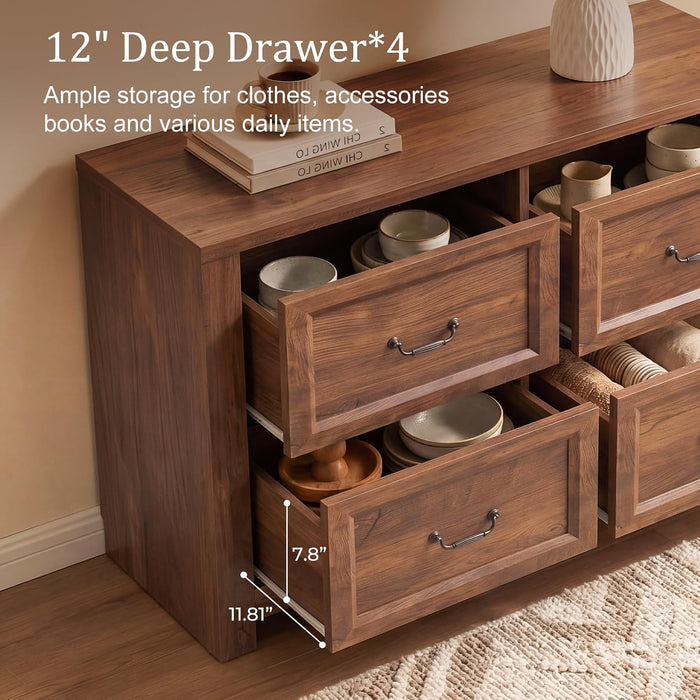 Four Drawer Filing Cabinet Distressed Oak StorageUnit