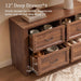 Four Drawer Filing Cabinet Distressed Oak StorageUnit