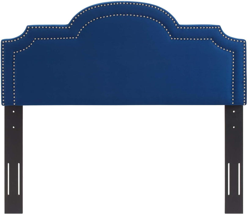 Belinda Modern Performance Velvet King/California King Headboard in Navy