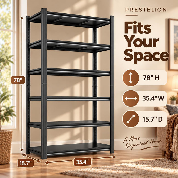 Metal Book Shelf Adjustable Heavy Duty Bookshelf with Tool-Free Assembly